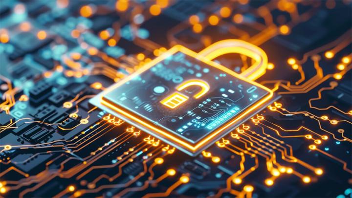 A digital lock representing ransomware