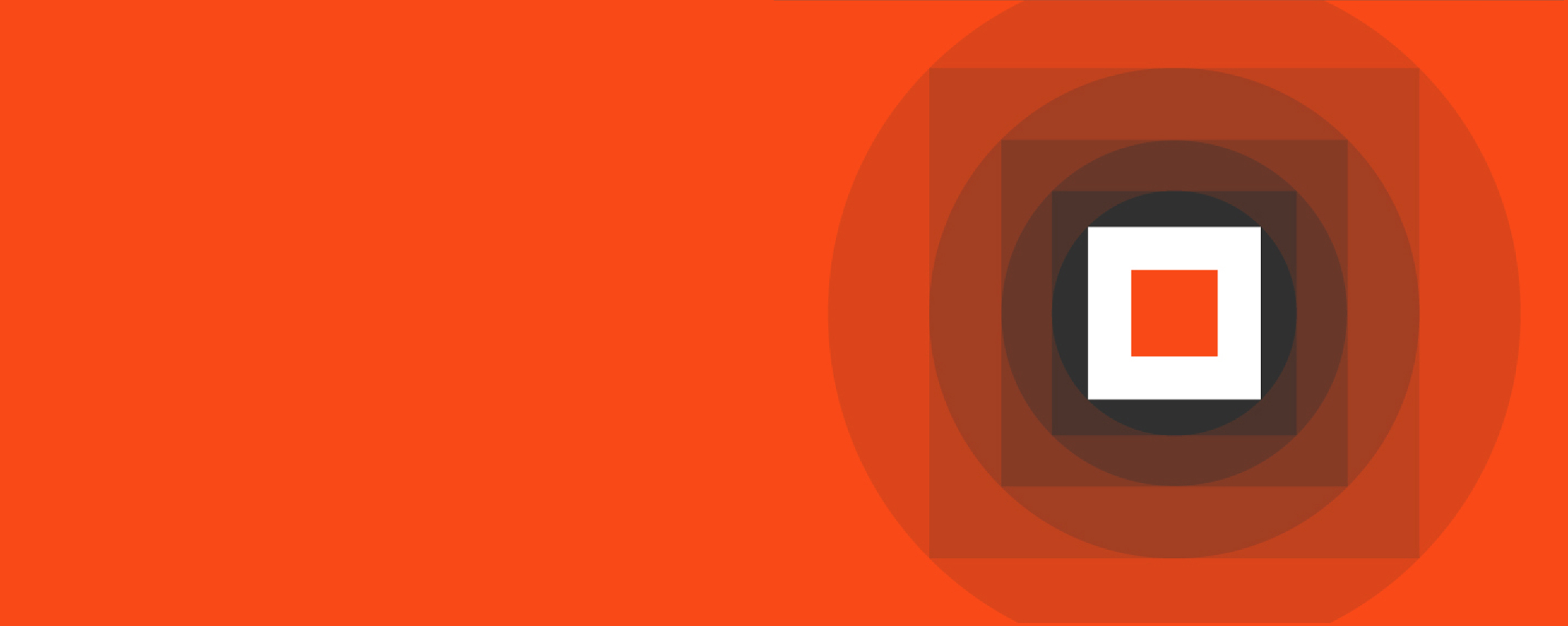 orange square background