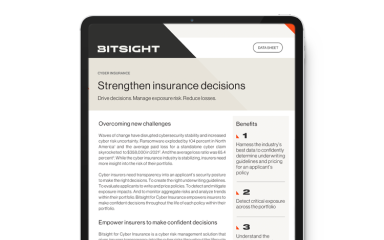 BitSight for cyber insurance datasheet