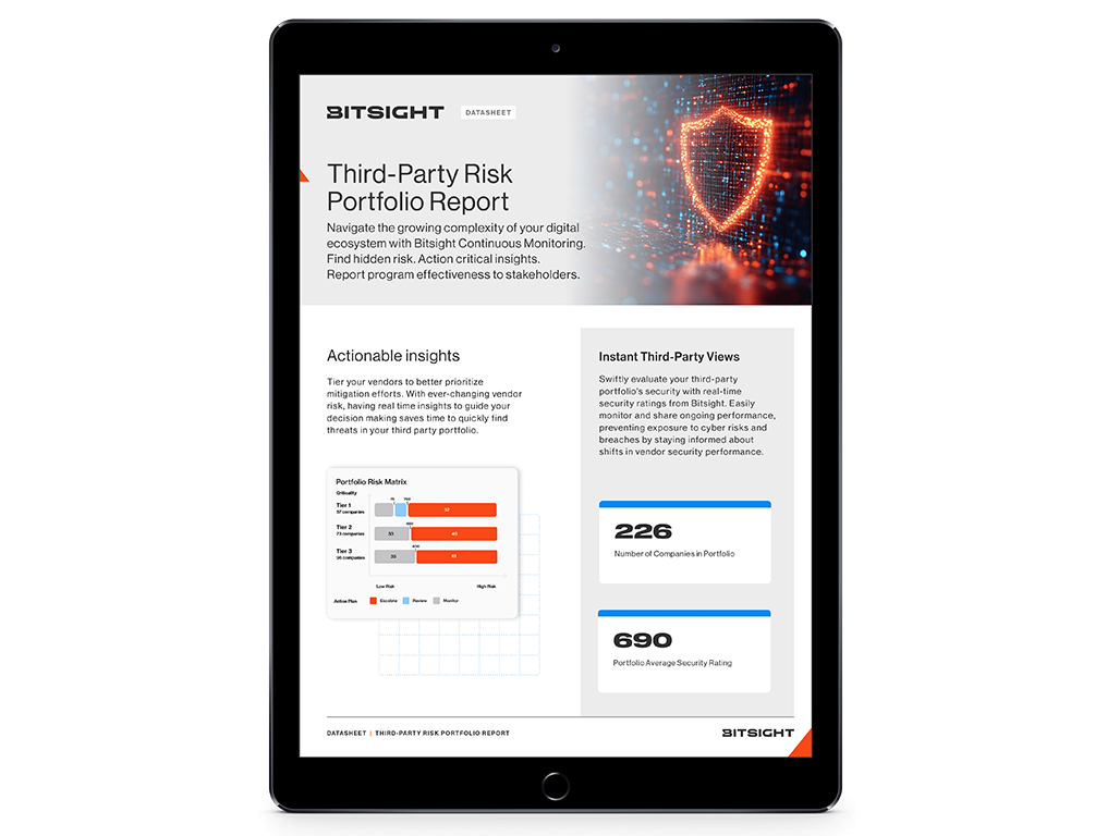 Vendor risk management report example