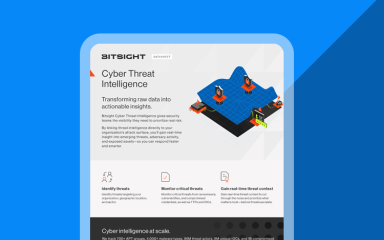 Bitsight CTI data sheet report cover