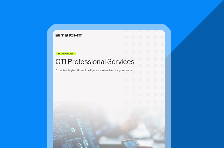 Cyber Threat Intelligence Professional Services datasheet