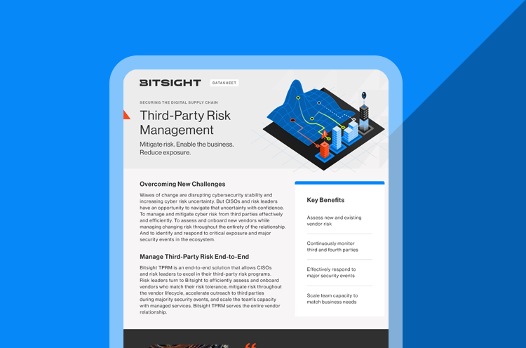 BitSight For Third-Party Risk Management Datasheet-Cover