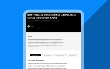 Best Practices For Implementing External Attack Surface Management