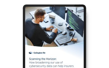 Gallagher Re_Scanning the Horizon-How broadening our use of cybersecurity data can help insurers whitepaper cover