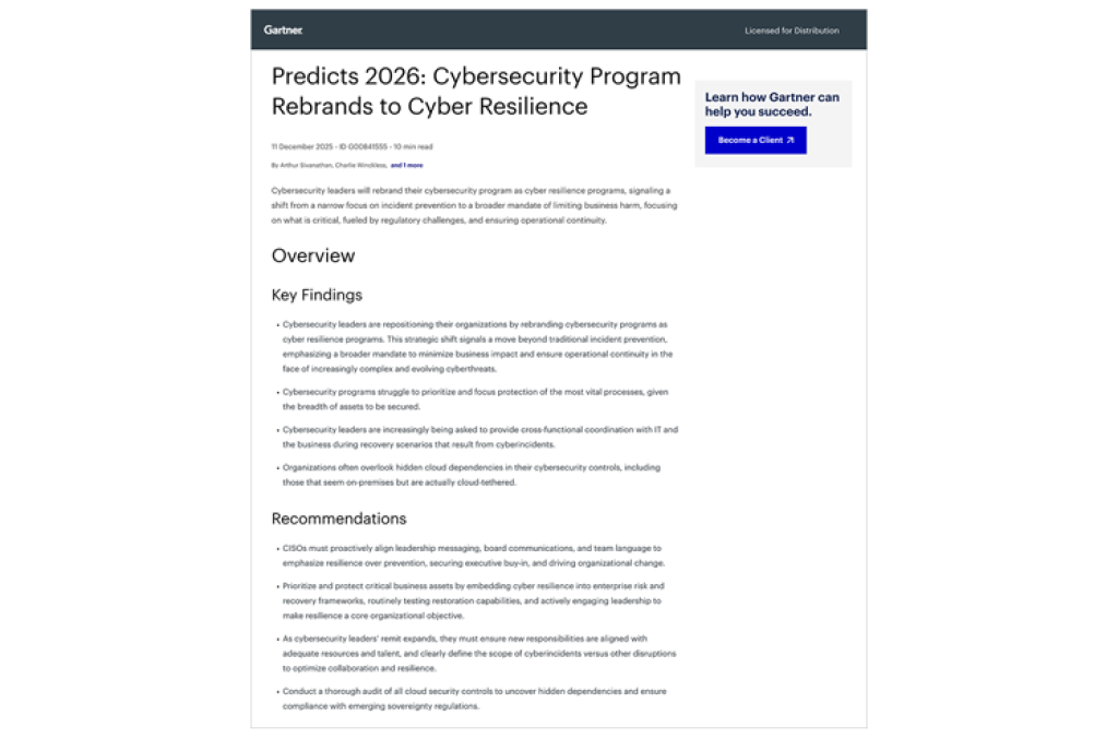 Gartner Predicts 2026 Transparent CTA