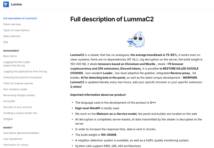 gitbook for LummaC2
